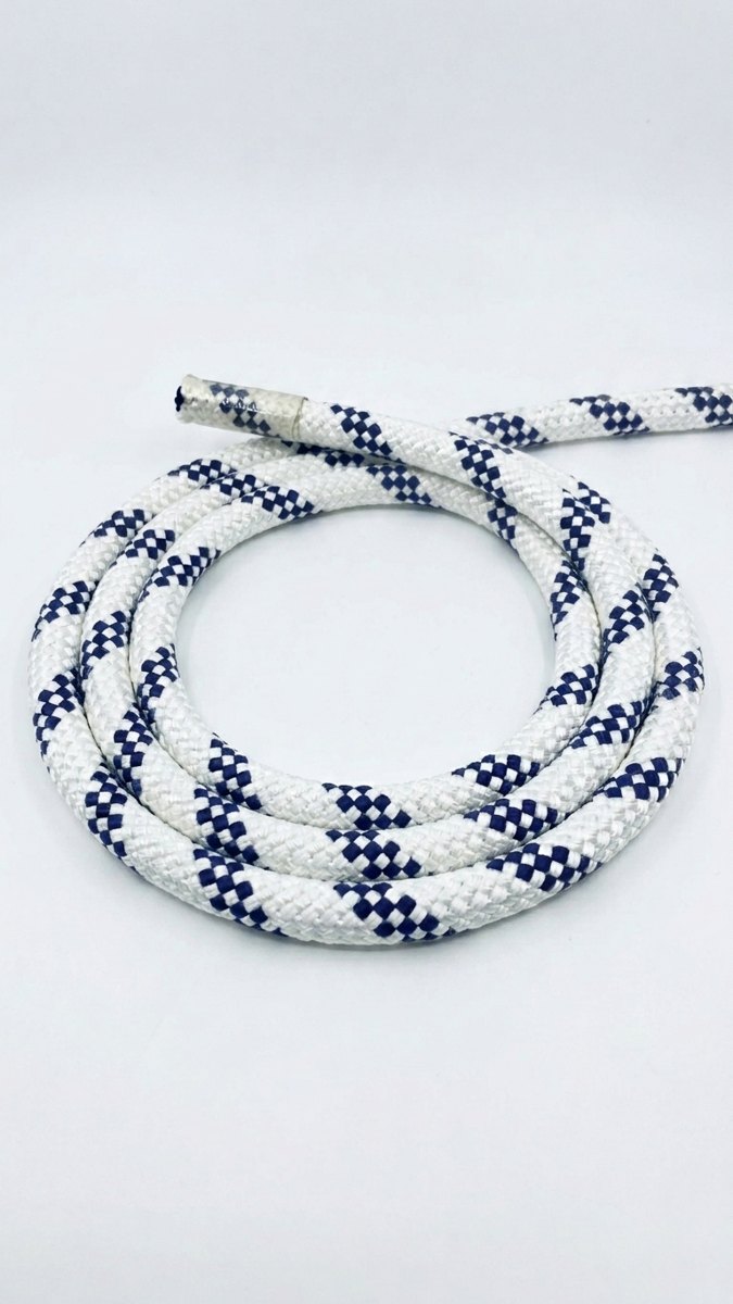 İskota Halat - Beyaz Lacivert İskota halat, beyaz-lacivert çift örgülü polyester, sarım