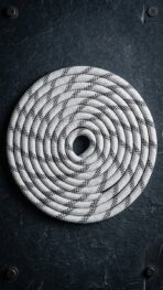 Yüzen örgülü halat üstten spiral görünüm